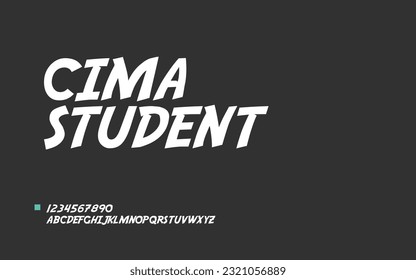 Cima Student Alphabet abstract alphabet font. typography Creative fashion futuristic font and with numbers. vector illustration
