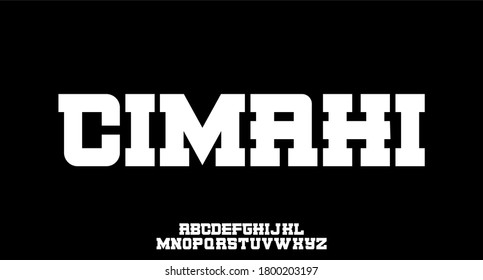 cimahi, a font combination between vintage and modern type style alphabet