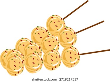 Cimol Crunchy Fried Snack Vector