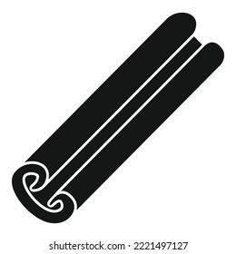 Cinamon roll icon simple vector. Cinnamon stick. Canella spice