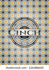 Cinch arabic emblem background. Arabesque decoration.