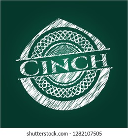 Cinch chalk emblem written on a blackboard