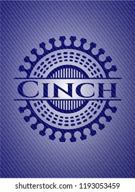 Cinch jean or denim emblem or badge background