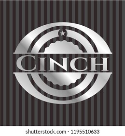 Cinch silvery badge