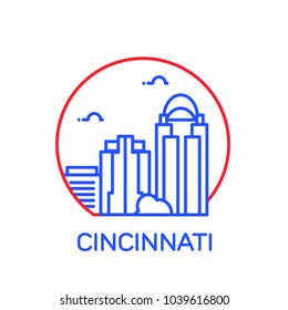 Cincinnati City Icon. Vector Illustration