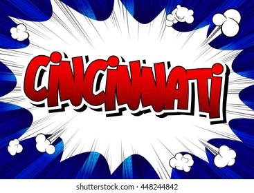 Cincinnati - Comic book style word.