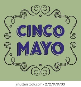 Cinco De Mayo 2026 Coleção com Quadros Vintage, logotipo Sunburst e tipografia elegante