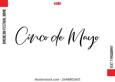 Cinco de Mayo    -American Festivals Name Typography Text