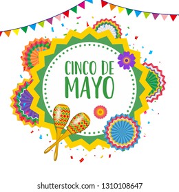 Cinco de Mayo background design. Holiday in Mexico. Usable as banner, poster, wallpaper, etc.