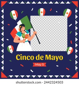 Cinco de mayo background. Happy Cinco de mayo Fiesta. Cinco de mayo celebration. May 5. Cartoon Vector illustration design for Poster, Banner, Flyer, Card, Post, Cover, Greeting. Mexican holiday.