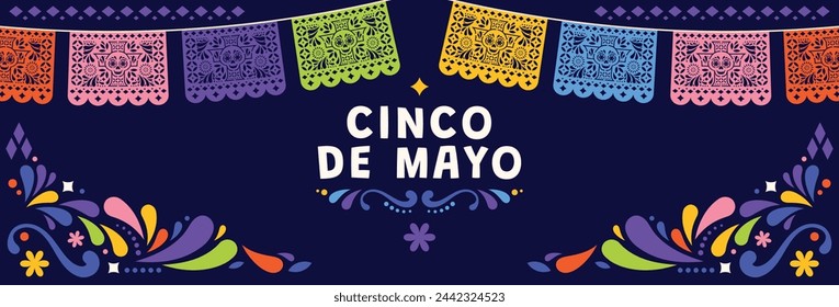 Fondo del Cinco de Mayo. Feliz Fiesta del Cinco de Mayo. Celebración del Cinco de Mayo. 5 de mayo. Diseño de ilustración vectorial de dibujos animados para póster, banner, volante, tarjeta, poste, cubierta, saludo. Fiesta mexicana.