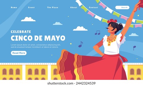 Cinco de mayo background. Happy Cinco de mayo Fiesta. Cinco de mayo celebration. May 5. Cartoon Vector illustration design for Poster, Banner, Flyer, Card, Post, Cover, Greeting. Mexican holiday.