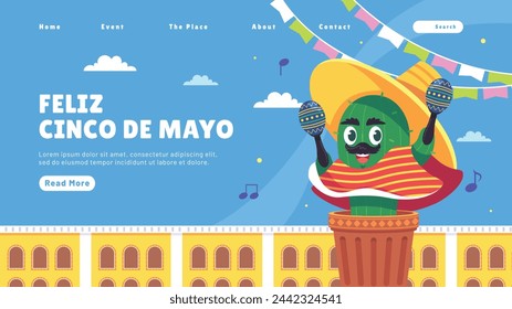 Cinco de mayo background. Happy Cinco de mayo Fiesta. Cinco de mayo celebration. May 5. Cartoon Vector illustration design for Poster, Banner, Flyer, Card, Post, Cover, Greeting. Mexican holiday.