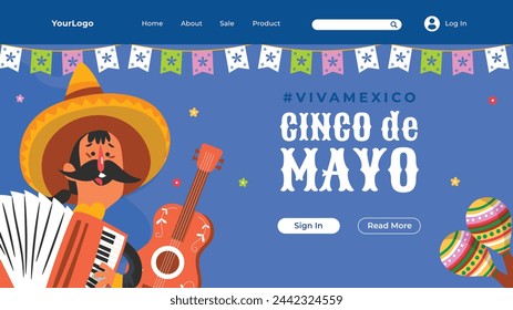 Cinco de mayo background. Happy Cinco de mayo Fiesta. Cinco de mayo celebration. May 5. Cartoon Vector illustration design for Poster, Banner, Flyer, Card, Post, Cover, Greeting. Mexican holiday.