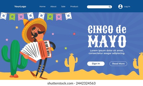 Cinco de mayo background. Happy Cinco de mayo Fiesta. Cinco de mayo celebration. May 5. Cartoon Vector illustration design for Poster, Banner, Flyer, Card, Post, Cover, Greeting. Mexican holiday.