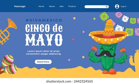 Cinco de mayo background. Happy Cinco de mayo Fiesta. Cinco de mayo celebration. May 5. Cartoon Vector illustration design for Poster, Banner, Flyer, Card, Post, Cover, Greeting. Mexican holiday.