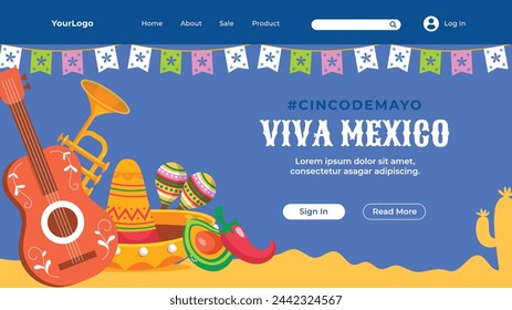 Cinco de mayo background. Happy Cinco de mayo Fiesta. Cinco de mayo celebration. May 5. Cartoon Vector illustration design for Poster, Banner, Flyer, Card, Post, Cover, Greeting. Mexican holiday.