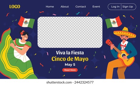 Cinco de mayo background. Happy Cinco de mayo Fiesta. Cinco de mayo celebration. May 5. Cartoon Vector illustration design for Poster, Banner, Flyer, Card, Post, Cover, Greeting. Mexican holiday.