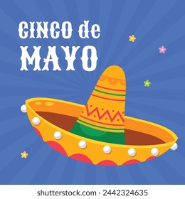 Cinco de mayo background. Happy Cinco de mayo Fiesta. Cinco de mayo celebration. May 5. Cartoon Vector illustration design for Poster, Banner, Flyer, Card, Post, Cover, Greeting. Mexican holiday.