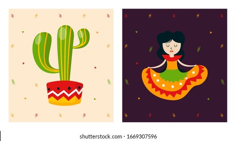 Cinco de mayo background illustration vector. Mexican event background illustration vector