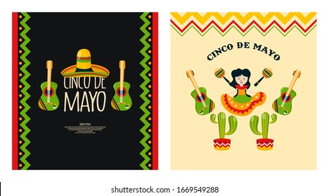 Cinco de mayo background illustration vector. Mexican event background illustration vector