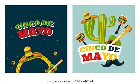 Cinco de mayo background illustration vector. Mexican event background illustration vector