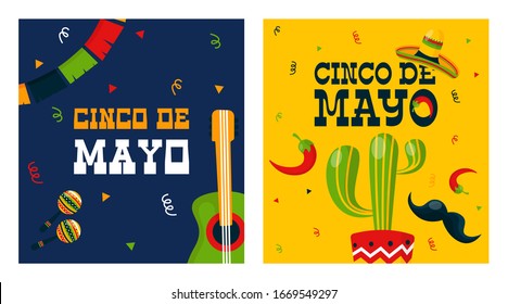 Cinco de mayo background illustration vector. Mexican event background illustration vector