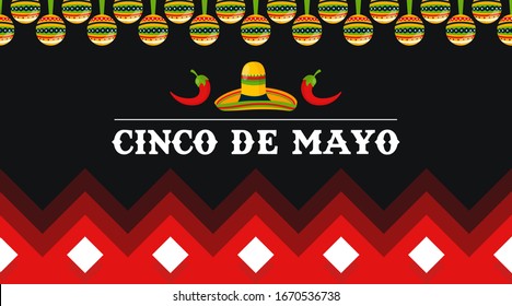 Cinco de mayo background illustration vector