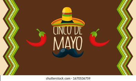 Cinco de mayo background illustration vector
