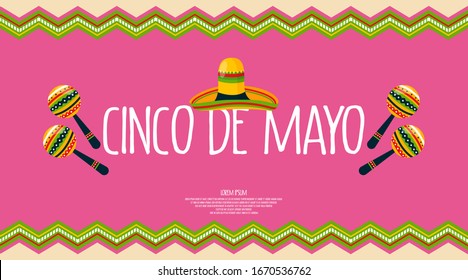 Cinco de mayo background illustration vector