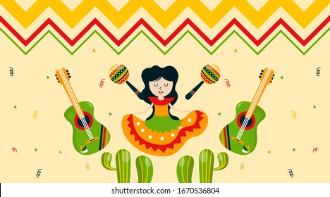 Cinco de mayo background illustration vector