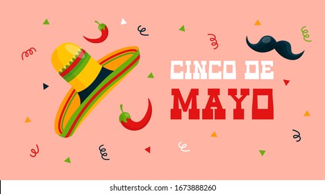 Cinco de mayo background illustration vector