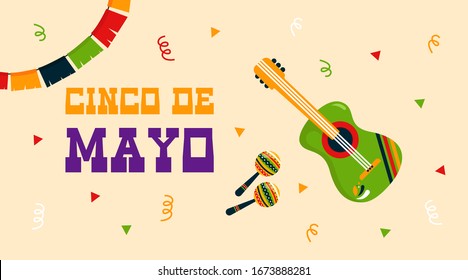 Cinco de mayo background illustration vector