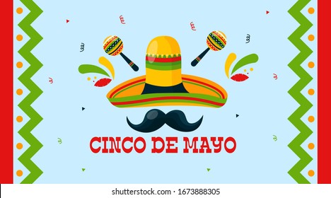 Cinco de mayo background illustration vector