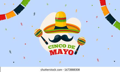 Cinco de mayo background illustration vector