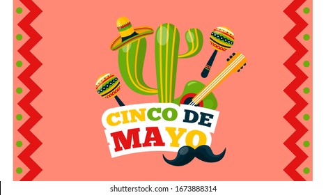 Cinco de mayo background illustration vector