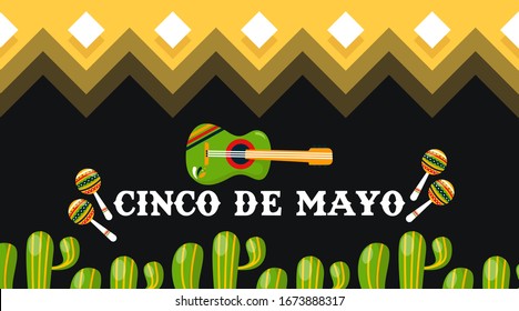 Cinco de mayo background illustration vector