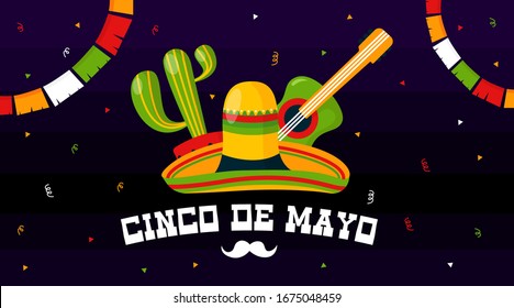 Cinco de mayo background illustration vector