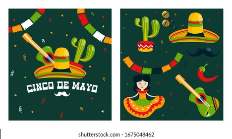 Cinco de mayo background illustration vector