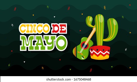 Cinco de mayo background illustration vector