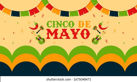 Cinco de mayo background illustration vector