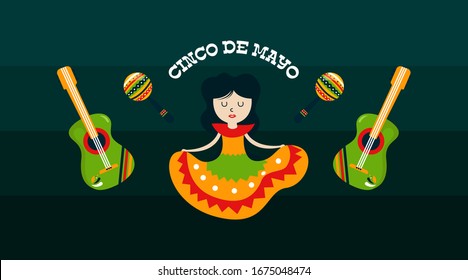 Cinco de mayo background illustration vector