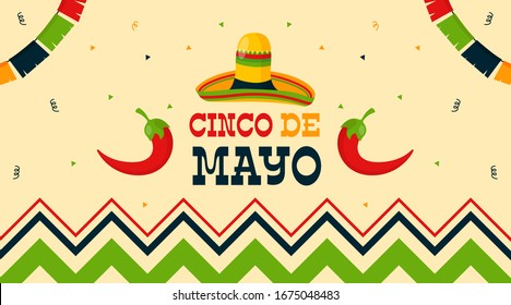 Cinco de mayo background illustration vector