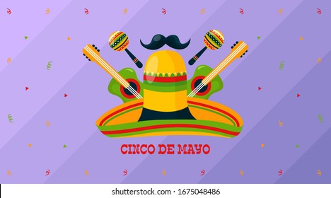 Cinco de mayo background illustration vector