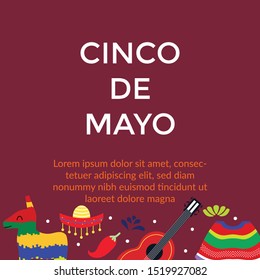 cinco de mayo banner card templates design