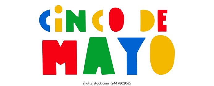 Cinco de Mayo. Banner design Vector illustration on white background.