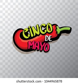 Cinco de Mayo banner with hand drawn calligraphy lettering. Mexican fiests holiday vector background. Cinco de Mayo calligraphic greeting card or icon