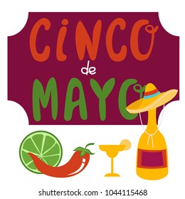 Cinco De Mayo banner lettering design