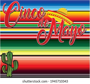 Cinco de Mayo Banner Mexican Blanket Template