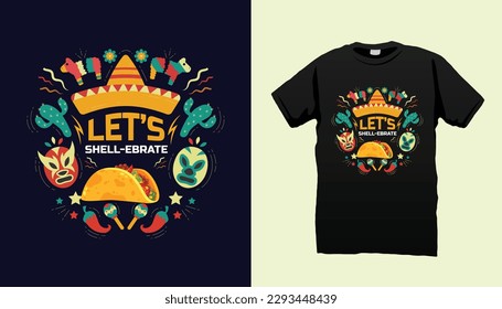 Cinco de mayo best taco lover t shirt design vector